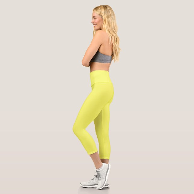 Laser Lemon (Vollfarbe)  Capri Leggings (Links)