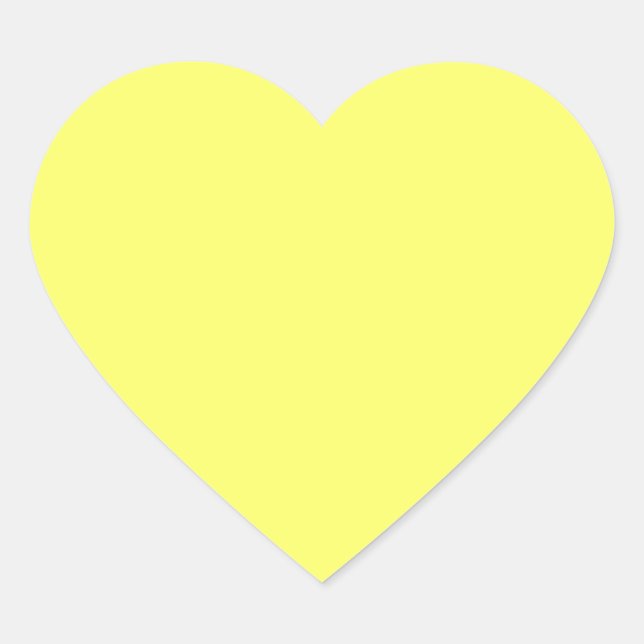 Laser Lemon (Vollfarbe) Herz-Aufkleber (Vorderseite)