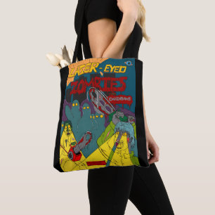 Laser Mit Augen Zombies mit Chainsaws Tote Bag