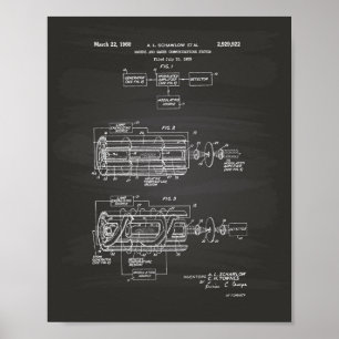 Laser-System 1960 Patentkunst Tafel Poster