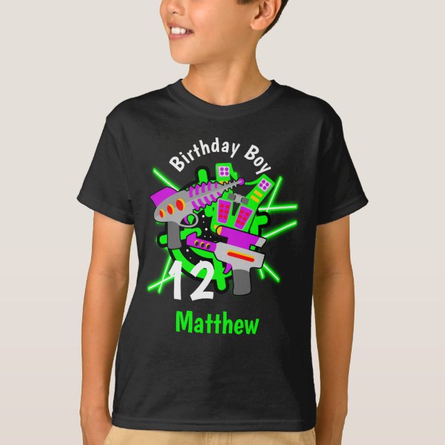 Laser Tag Birthday Boy Shirt (Vorderseite)