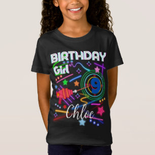 Laser Tag Birthday Girl Party farbenfrohe Matching T-Shirt