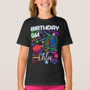 Laser Tag Birthday Girl Party farbenfrohe Matching T-Shirt