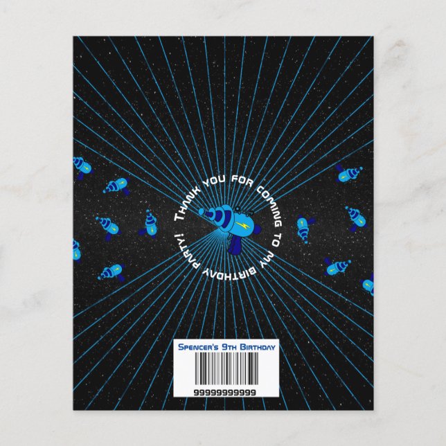 Laser Tag Birthday Party Candy Wrapper (Vorderseite)