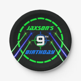 Laser Tag Birthday Party Food Pappteller