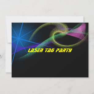 Laser Tag, Bunte Geburtstagseinladung Einladung