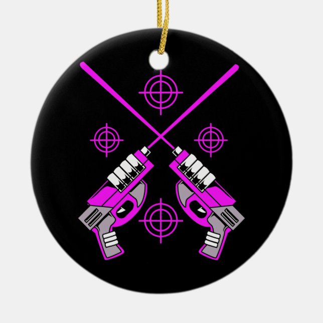Laser-Tag für Mädchen Keramik Ornament (Vorne)