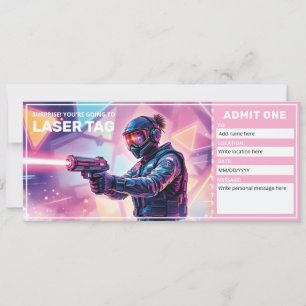 Laser Tag Geschenkgutschein Einladung