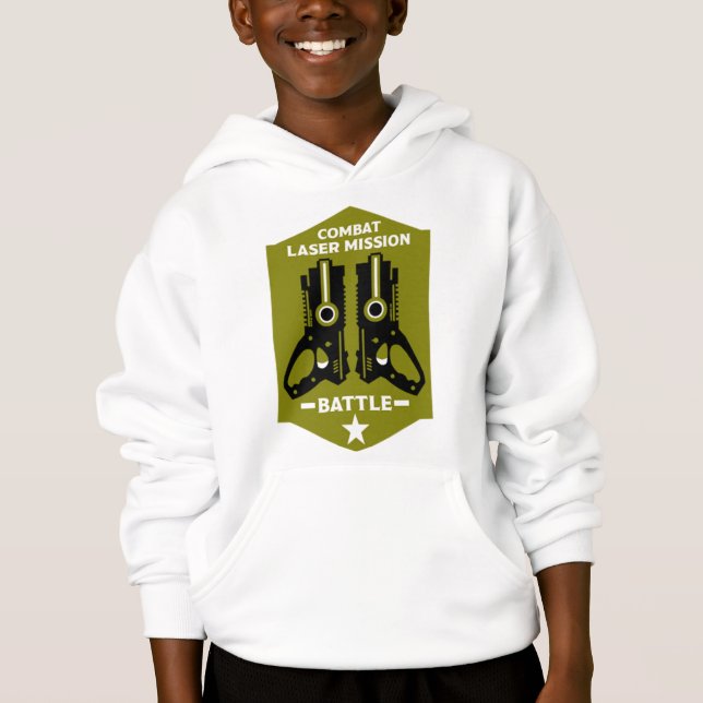 Laser-Tag-Kampfeinsatz Kinder Hoodie (Vorderseite)