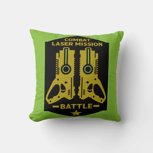Laser-Tag-Kampfeinsatz Kinder Kissen (Vorderseite)