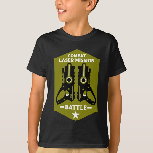 Laser-Tag-Kampfeinsatz Kinder T-Shirt (Vorderseite)