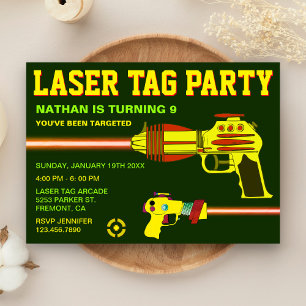 Laser Tag Kindergeburtstag Party Einladung