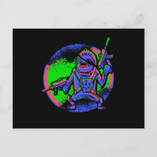 Laser Tag Sloth Postkarte