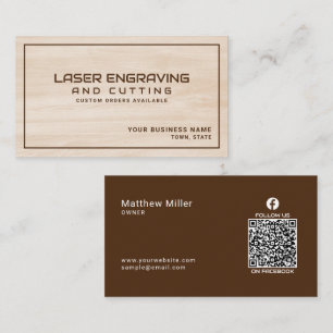 Lasergravur zum Schneiden von Visitenkarten Visitenkarte