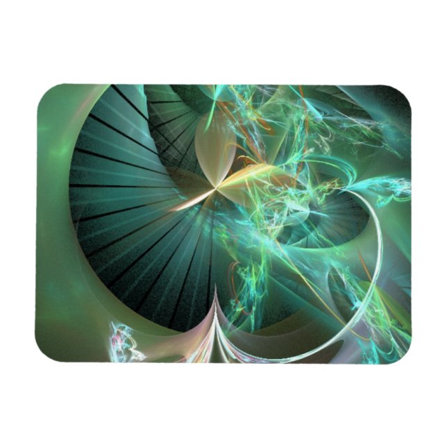 Laserlichtanzeige über grüner Diskette Magnet (Horizontal)