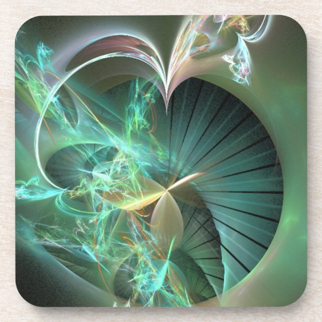 Laserlichtanzeige über grüner Diskette Untersetzer (Vorderseite)