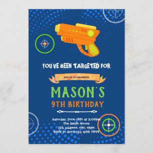 Laserpistole Geburtstagseinladung Einladung