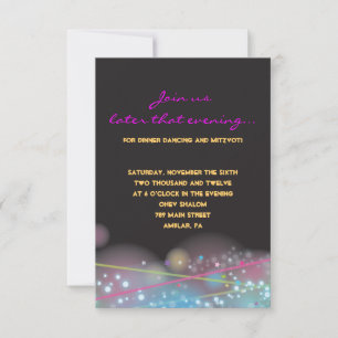 LASERS GLOT Bat Mitzvah Party Empfang Card Einladung