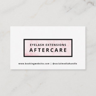 Lash Aftercare Instructions Card Visitenkarte