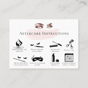 Lash Aftercare Lash Aftercare Card Marmor Empfehlungskarte