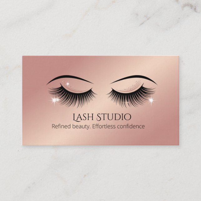 Lash Appointment Card Elegant Design Terminkarte (Vorderseite)