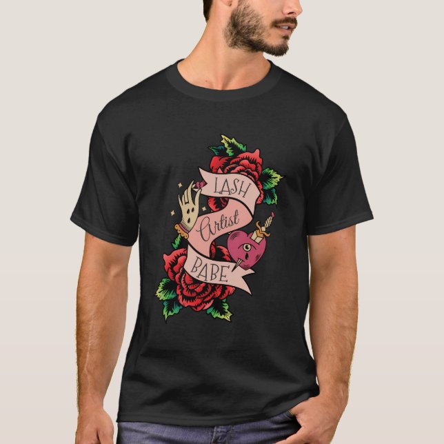 Lash Artist Babe Lashes Lash Lash Tech Eyelashes L T-Shirt (Vorderseite)
