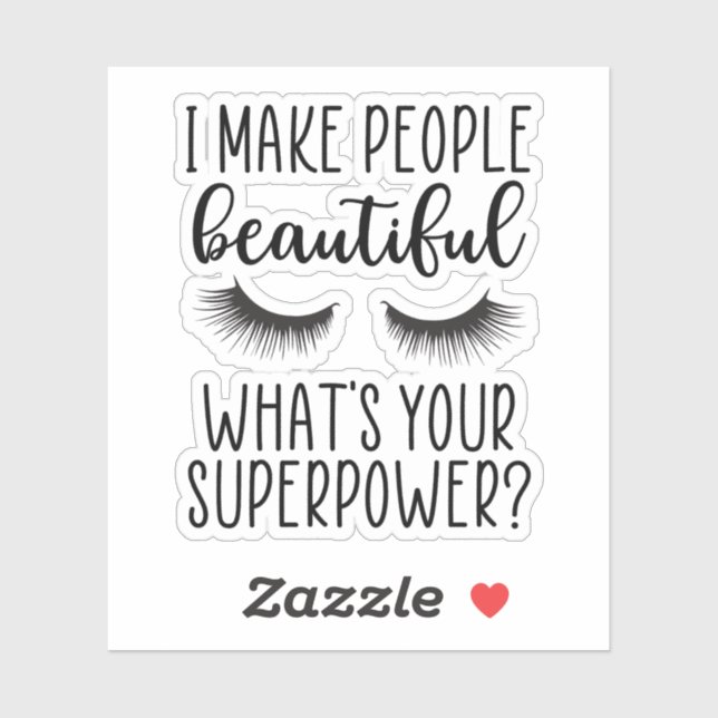 Lash Artist, Lash Tech, Östhetiker, Makeup Artist Aufkleber (Blatt)