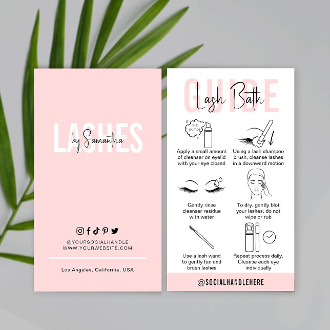 Lash Bath Care Guide Eyelashes Reinigungsmittel We Visitenkarte (Von Creator hochgeladen)