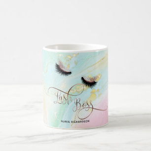 Lash Boss Makeup Eyebrow Eyes Lashes Gold Kaffeetasse