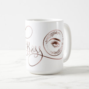 Lash Boss Makeup Eyebrow Lashes Rose Gold Floral Kaffeetasse