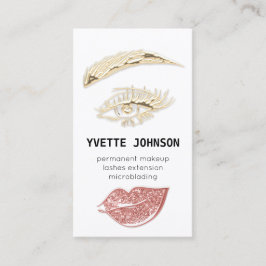 Lash Brow Permanent Makeup Logo QRCode GlitterRose Visitenkarte