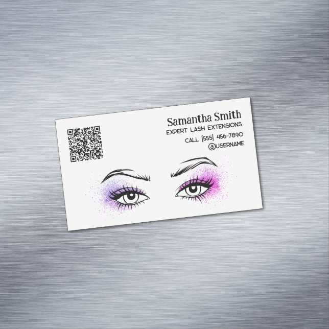 Lash Brow Tech Custom QR Business Card Magnetische Visitenkarte (Beispiel)