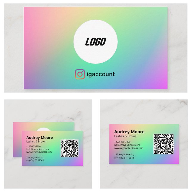 Lash Brows Minimalistisches Eleganlogo Visitenkarte (Lash Brows Minimalist Elegant Logo Business Card
)