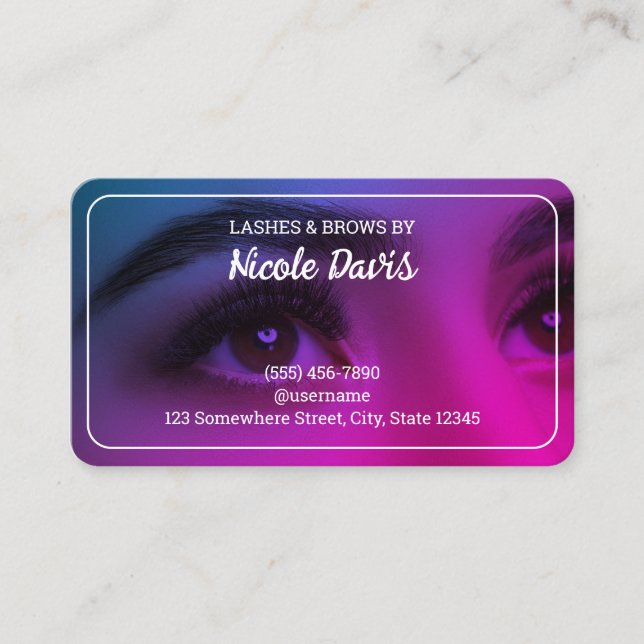 Lash Brows Tech Visitenkarte (Vorderseite)