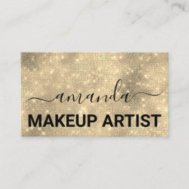 Lash Care Makeup Logo Abstrakt Gold Spark Visitenkarte