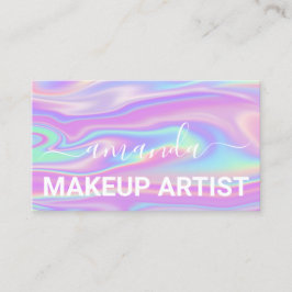 Lash Care Makeup Logo gestrichen Holografisch Visitenkarte