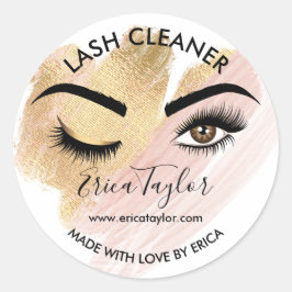 Lash Cleaner Makeup Eyes Schönheitssalon Classic R Runder Aufkleber