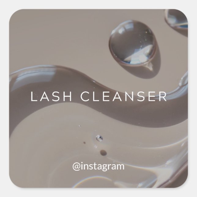 Lash Cleanser Sticker Warm Aesthetic (Vorderseite)