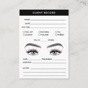 Lash Client Record Add Logo Business Card Visitenkarte