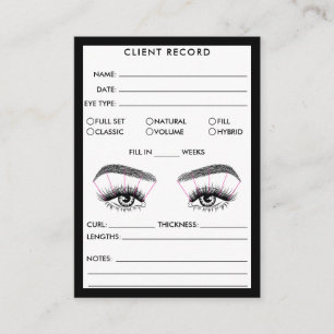Lash Client Record Add Logo Business Card Visitenkarte