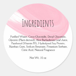 Lash-Erweiterung Lashes Pink Lash Bath Ingredients Runder Aufkleber