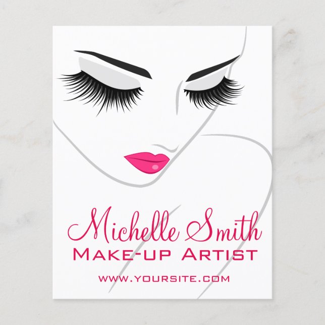 Lash-Erweiterungen mit langen Blitzen Flyer (Vorne)