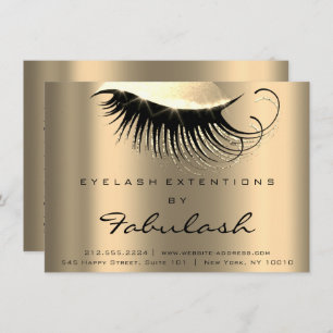 Lash Extension Aftercare Instruction Champaia Gold Einladung