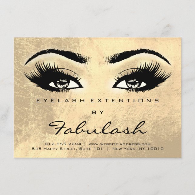 Lash Extension Aftercare Instructions Browns Gold (Vorderseite)