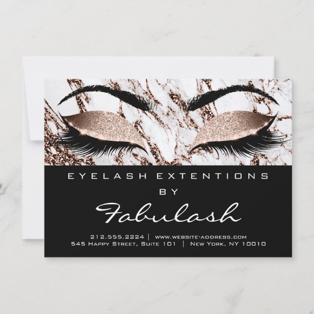 Lash Extension Aftercare Instructions Copper Marbl (Vorderseite)