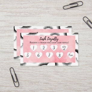 Lash Extension Filler Loyalty Card Visitenkarte