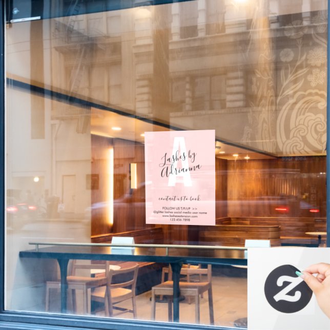 Lash Extension Makeup Artist Stylist Fensteraufkleber (Café-Fenster)