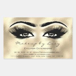 Lash Extension Makeuty Beauty Golden Eye Glitzer Rechteckiger Aufkleber