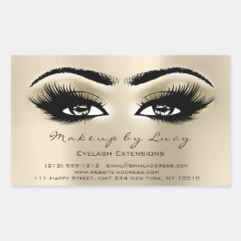 Lash Extension Makeuty Beauty Ivory Eye Glitzer Rechteckiger Aufkleber