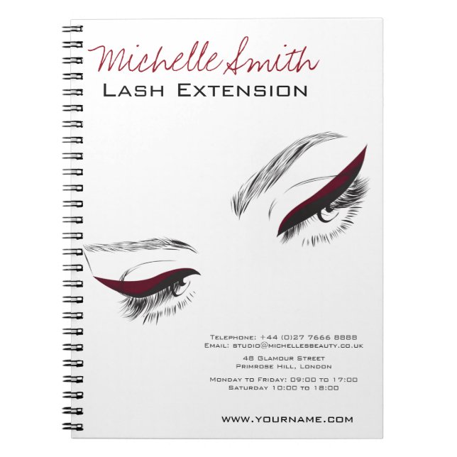 Lash Extension Notizblock (Vorderseite)